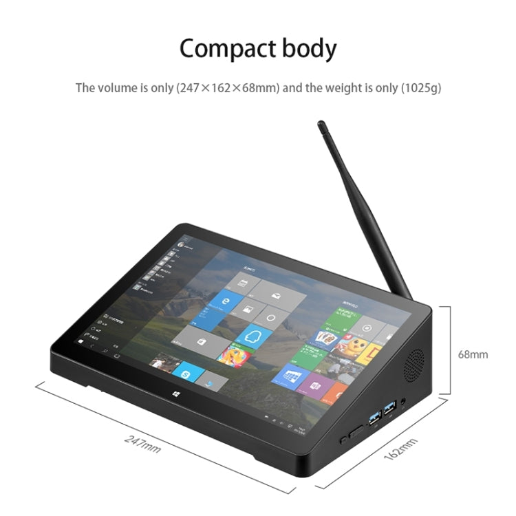 Windows 10 Intel Celeron J4125 Quad Core up to 2.7GHz, Support WiFi & BT & TF Card & HDMI & RJ45, US Plug