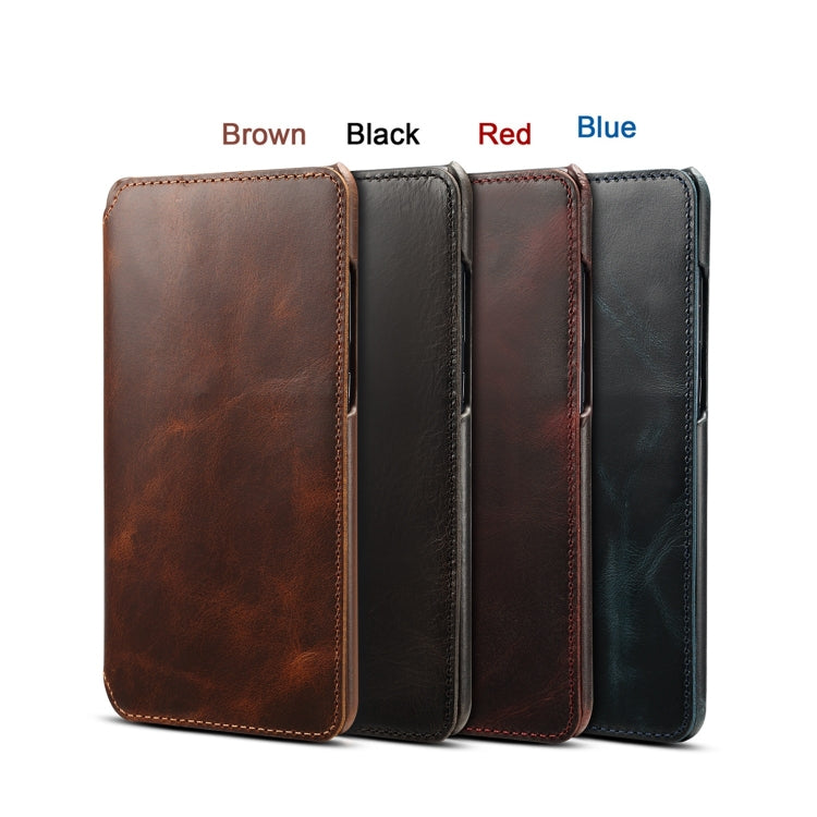 Oil Wax Cowhide Horizontal Flip Leather Case for Huawei Mate 20, with Card Slots & Wallet