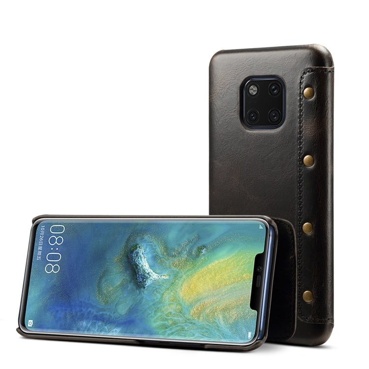 Oil Wax Cowhide Horizontal Flip Leather Case for Huawei Mate 20 Pro, with Card Slots & Wallet