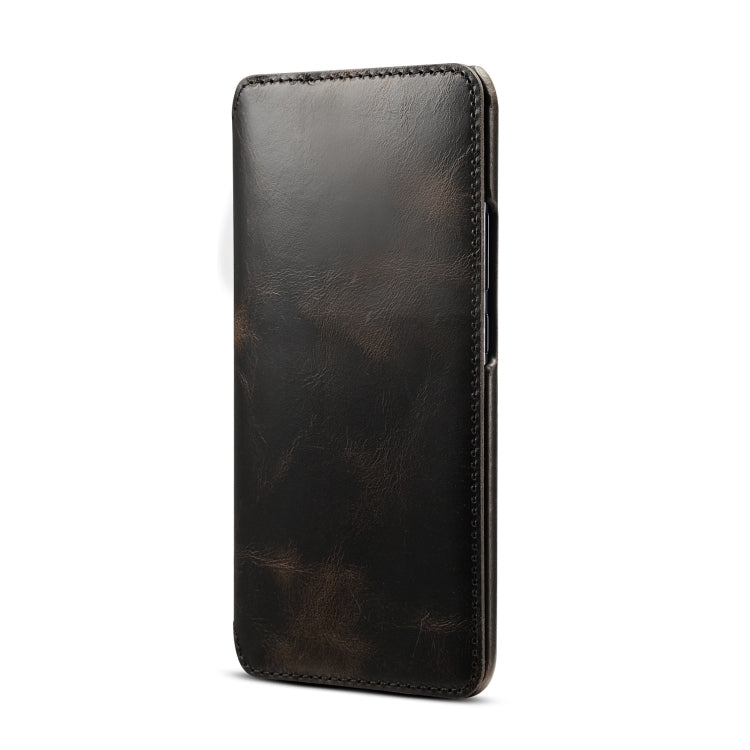 Oil Wax Cowhide Horizontal Flip Leather Case for Huawei Mate 20 Pro, with Card Slots & Wallet