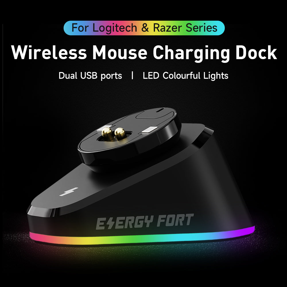 Razer Logitech Wireless Mouse RGB Mouse Charging Dock Naga V2 PRO G502 G702 G903 G PRO X  Mouse Charger Wireless Charger Mouse Pad Razer Logitech Mouse