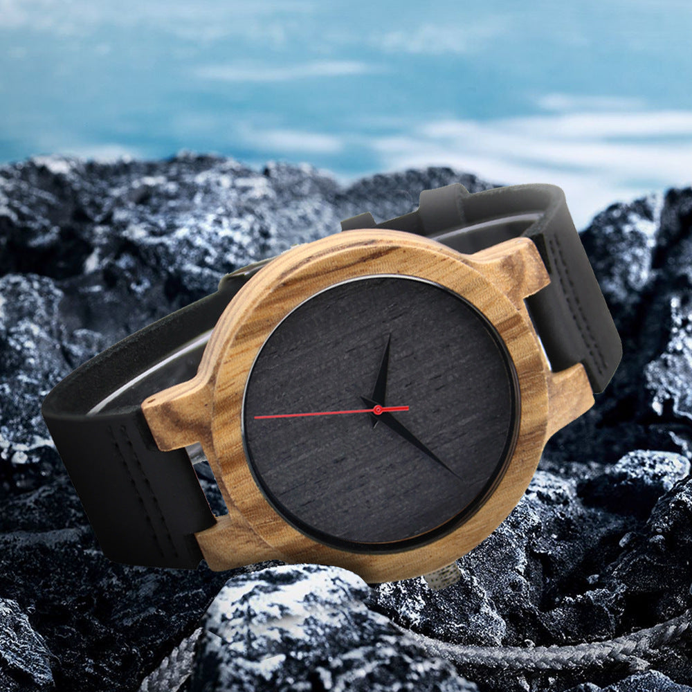 Simple Casual Wood Watch Men Free Shipping - GALAXY PORTAL