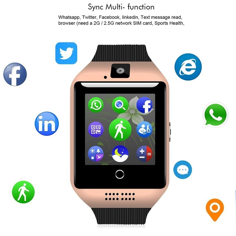 V8 Smart Watch With Camera Bluetooth Wrist Watch SIM Card Smart watch For Android White