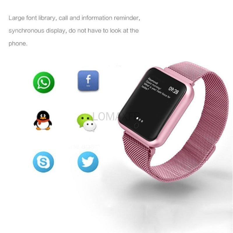 Bluetooth Waterproof Smartwatch for Women Heart Rate Monitor For Android &  IOS