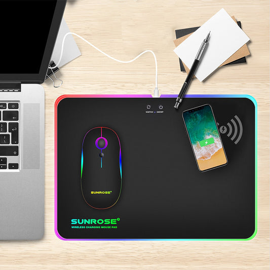 Wireless Charging Luminous Mouse Pad - GALAXY PORTAL