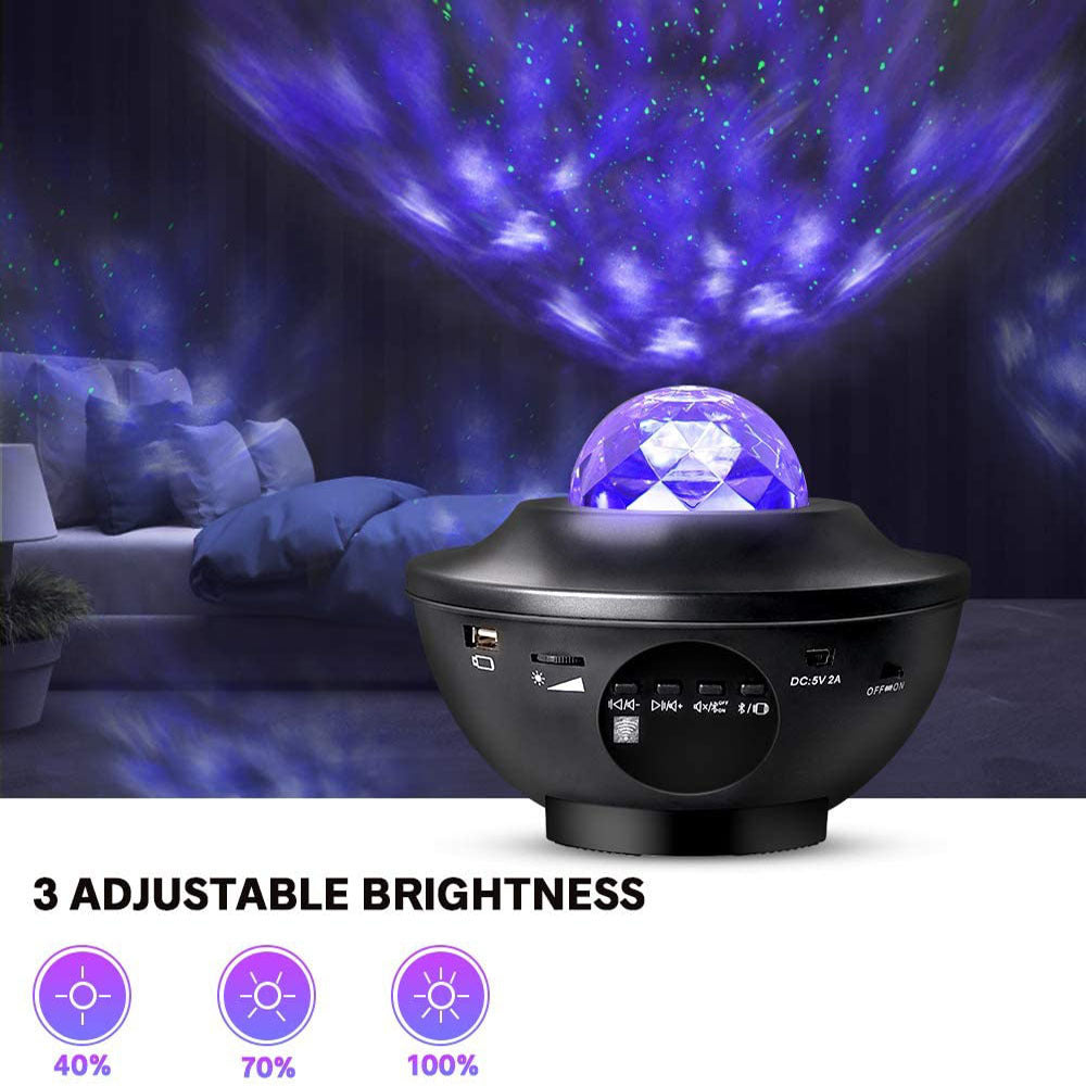 Laser lamp, Sky projector, Bluetooth Music, USB Star, Flame water led, indoor atmosphere, small night light - GALAXY PORTAL