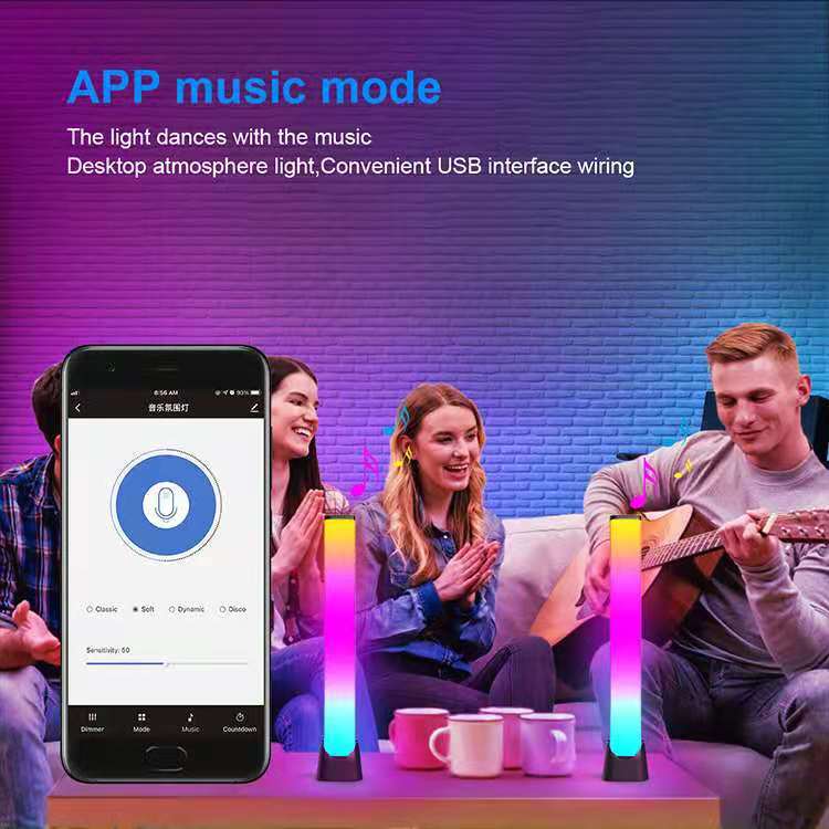 TUYA smart APP controls magic color sound control desktop music atmosphere lamp - GALAXY PORTAL