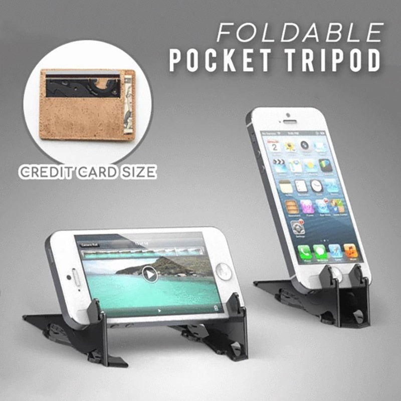 Adjustable Portable Mini Mobile Phone Holder Foldable Stabilize Rotation Pocket Universal Card Type Stable Desk Stand