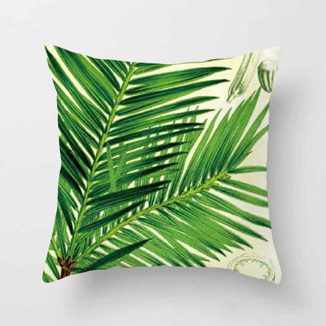Vintage Flower Tropical Leaves Cushion Cover - GALAXY PORTAL