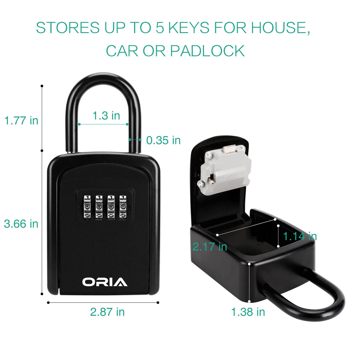 ORIA Password Key Box Outdoor Key Safe Lock Box Decoration Key Code Box Key Storage Lock Box Wall Mounted Password Box