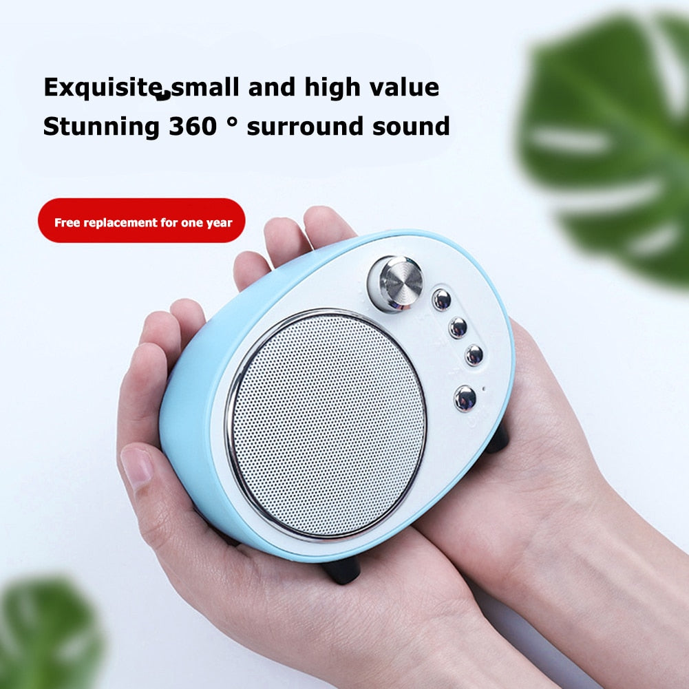 Retro  Speaker Wireless Mini Portable Speaker Rechargeable FM Radio Stereo Surround Subwoofer Support TF Card