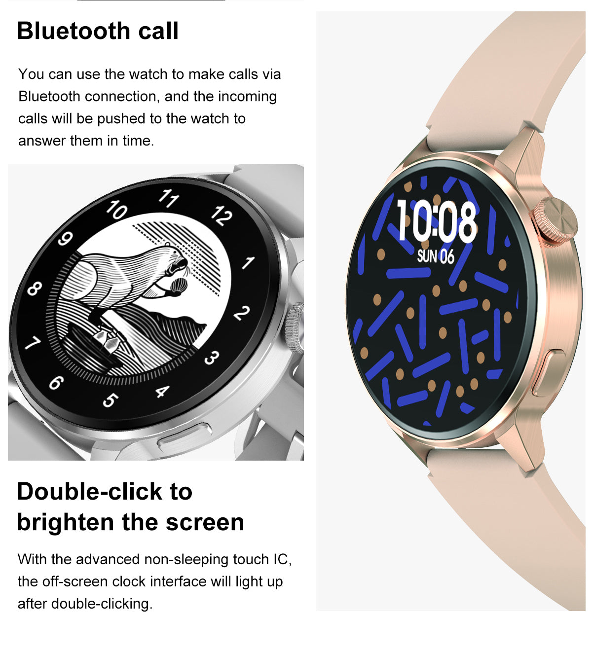 New 390*390 HD Screen NFC Smartwatch Men Bluetooth Call Sport GPS Track Watch Custom Dial Heart Rate ECG PPG Smartwatch For Men