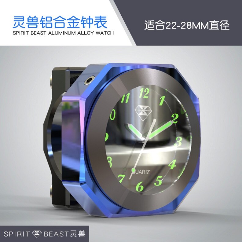 SPIRIT BEAST Motorbike Clock Parts Scooter Decorative Hour Bell Waterproof Electronic Bell Watches Sports