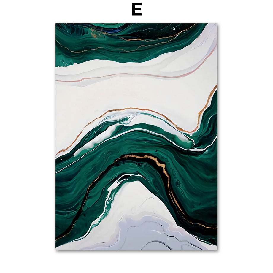 Modern Abstract Fluid art Line Wall Art Canvas Painting Nordic Posters And Prints Wall Pictures For Living Room Home Decoration