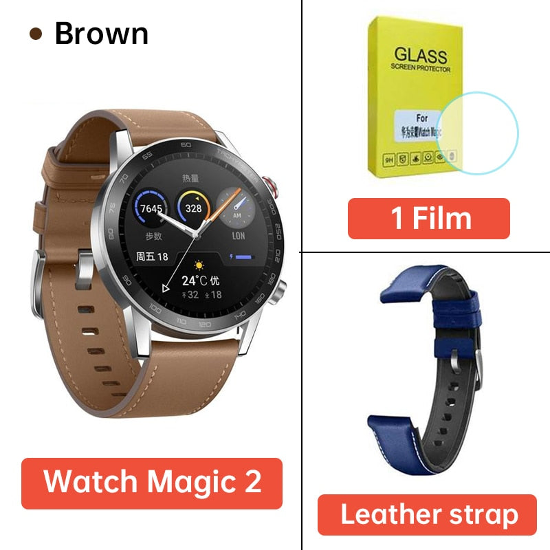 Honor Magic 2 SmartWatch GPS 46mm NFC Payments Bluetooth 5.1 Blood Oxygen Indie Music Playback Working 14 Days Life  Ver