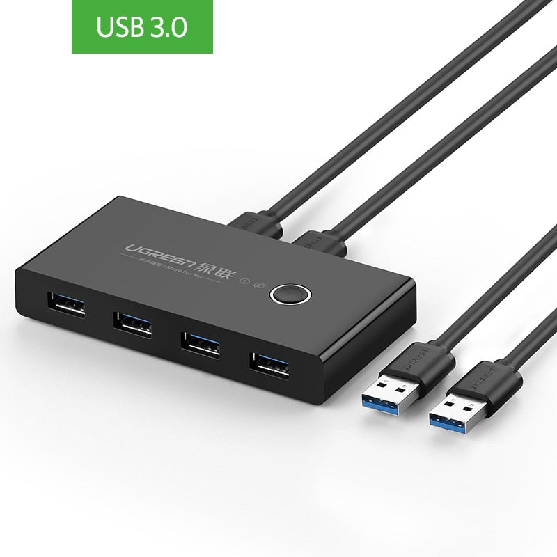 Ugreen USB KVM Switch USB 3.0 2.0 KVM USB Switcher Xiaomi Mi Box 2pc Port Sharing 4pcs Device USB Hub