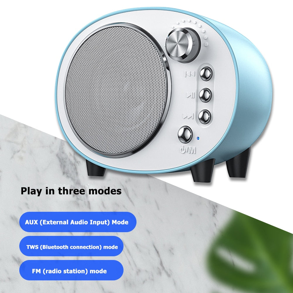 Retro  Speaker Wireless Mini Portable Speaker Rechargeable FM Radio Stereo Surround Subwoofer Support TF Card