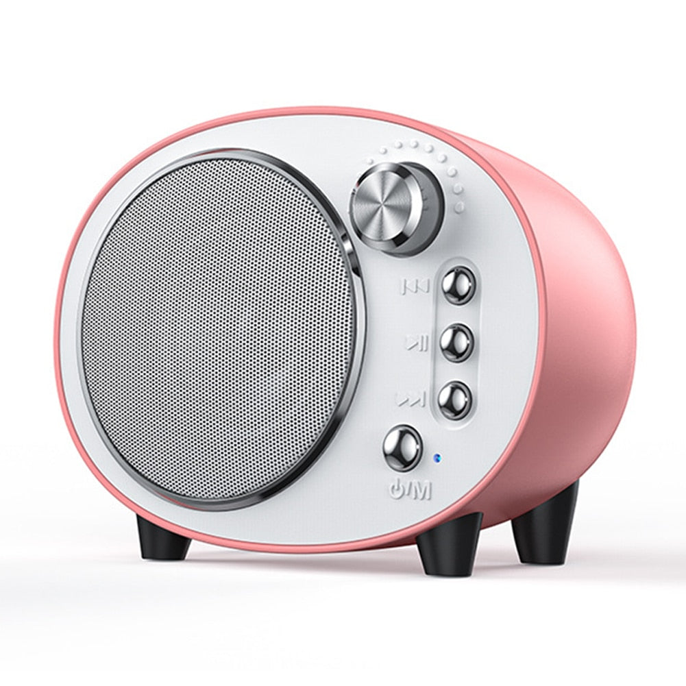 Retro  Speaker Wireless Mini Portable Speaker Rechargeable FM Radio Stereo Surround Subwoofer Support TF Card