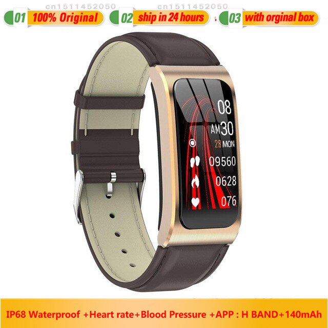 Greentiger AK12 Smart bracelet Men Women IP68 Waterproof Blood Pressure menstrual cycle monitor Fitness Tracker Smart band