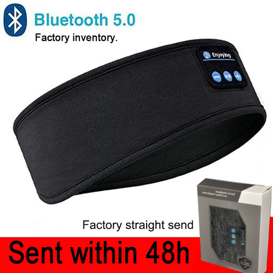 Wireless Bluetooth Music Headband Running Sport Elastic Sweatband Head wear Headphone Headset