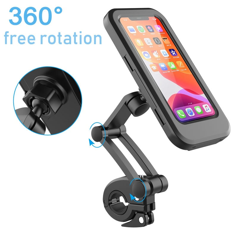 Adjustable Waterproof Motorcycle Bike Phone Holder Case stand moto bicycle handlebar Cell Phone support Mount Bracket for iphone