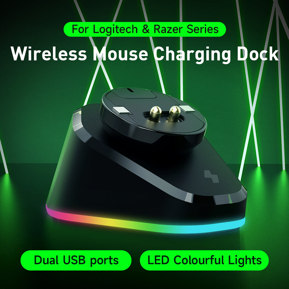Razer Logitech Wireless Mouse RGB Mouse Charging Dock Naga V2 PRO G502 G702 G903 G PRO X  Mouse Charger Wireless Charger Mouse Pad Razer Logitech Mouse