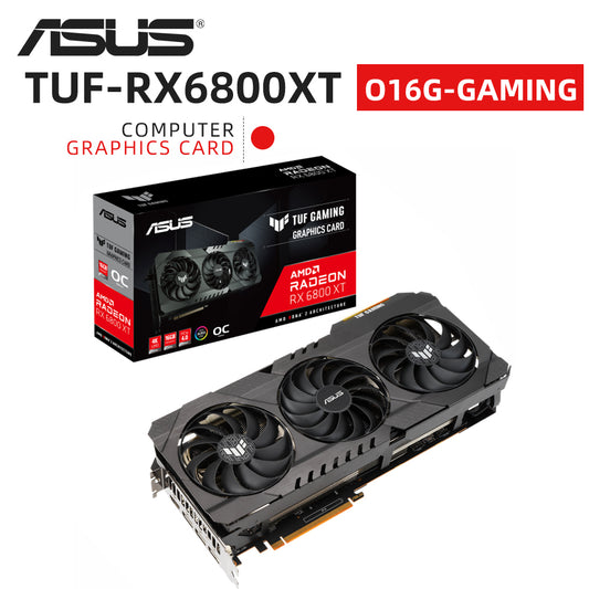 ASUS New TUF RX6800XT O16G GAMING Graphic Card GDDR6 16G 256 Bit Video Cards GPU For DeskTop CPU Motherboard placa de video - GALAXY PORTAL