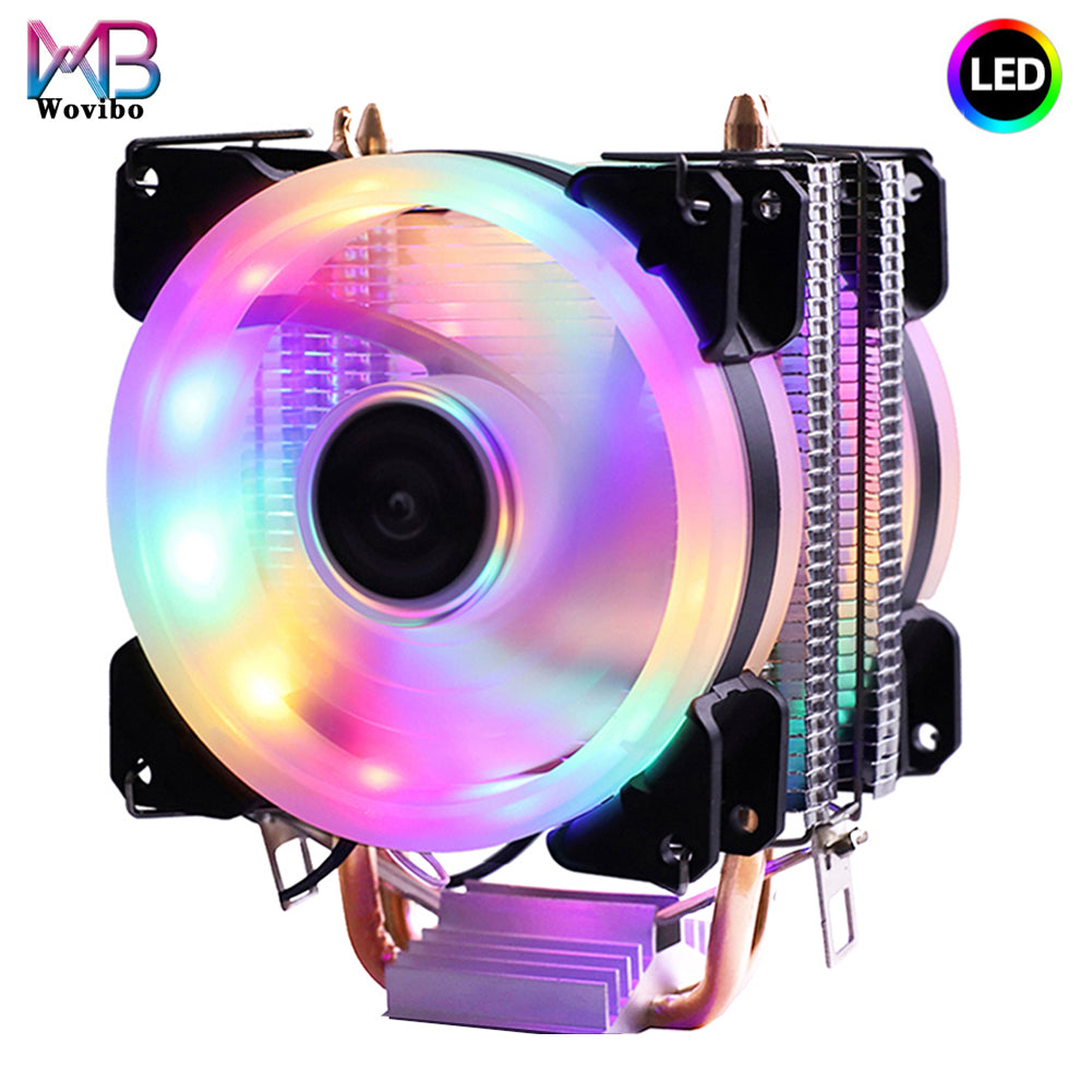 Efficient Cooling CPU Cooler Fan 3pin For Intel LGA 1150 1151 1155 1156 775 1200 AMD AM3 AM4 Quiet Ventilador Silent Radiator - GALAXY PORTAL