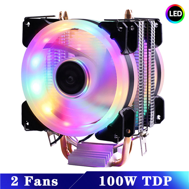 Efficient Cooling CPU Cooler Fan 3pin For Intel LGA 1150 1151 1155 1156 775 1200 AMD AM3 AM4 Quiet Ventilador Silent Radiator - GALAXY PORTAL