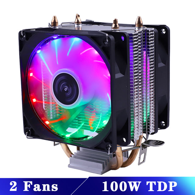 Efficient Cooling CPU Cooler Fan 3pin For Intel LGA 1150 1151 1155 1156 775 1200 AMD AM3 AM4 Quiet Ventilador Silent Radiator - GALAXY PORTAL