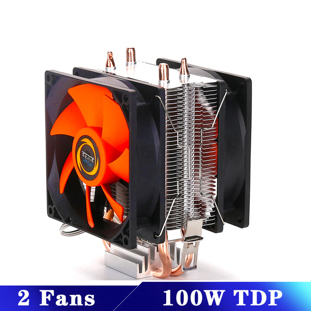 Efficient Cooling CPU Cooler Fan 3pin For Intel LGA 1150 1151 1155 1156 775 1200 AMD AM3 AM4 Quiet Ventilador Silent Radiator - GALAXY PORTAL